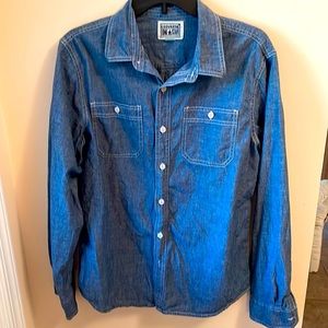 Converse all star denim long sleeve shirt size medium